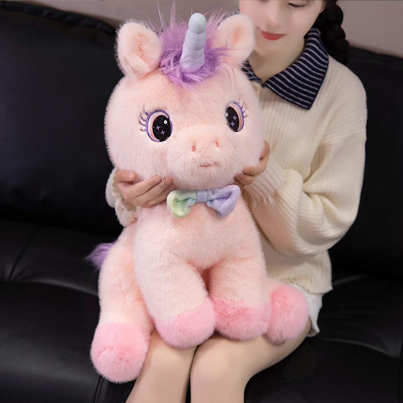 Pink Sitting Unicorn Doll Plush Toy Unicorn Doll Children Soothing Rag Doll Girl Birthday Gift