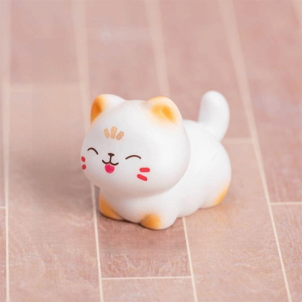 Mini Cat Desktop Decoration Resin Animal Figurine Cute Miniature Figurines  Home Decor