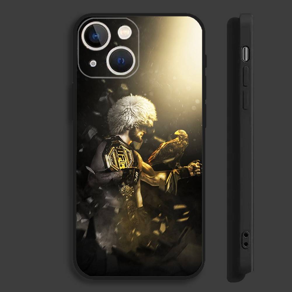 

Чехол для телефона Хабиба Нурмагомедова для iPhone 16,15,14,13,12,11,Pro,Max,Plus,Mini,X,XS,XR,8,7,6,S,SE Мягкий черный чехол iPhone14ProMax
