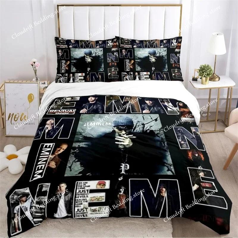 Eminem Hip -hop Singer Print Bedding Sets Exquisite Bed Supplies Set Duvet Cover Comforter Set Bedding Set Luxury Birthday Gift0