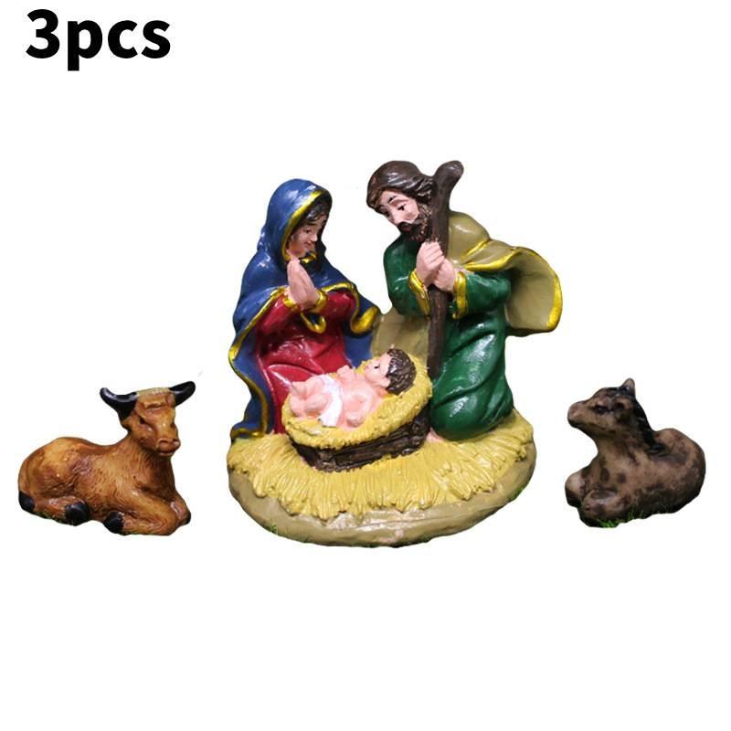 

Resin Christmas Scene Figurines With Style Family Set For Holiday Decorations