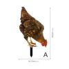 YKLU069-256 3D Rooster, Hen, Duck & Pig Outdoor Garden Decoration Plug
