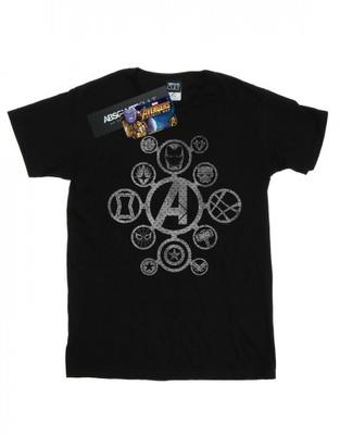 Mens Avengers Infinity War Distressed Metal Icons T-Shirt