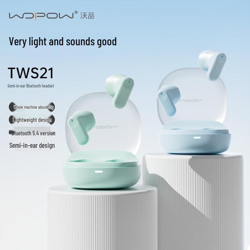 WOPOW TWS21 Open-Fit Semi-In-Ear True Wireless Bluetooth Earbuds