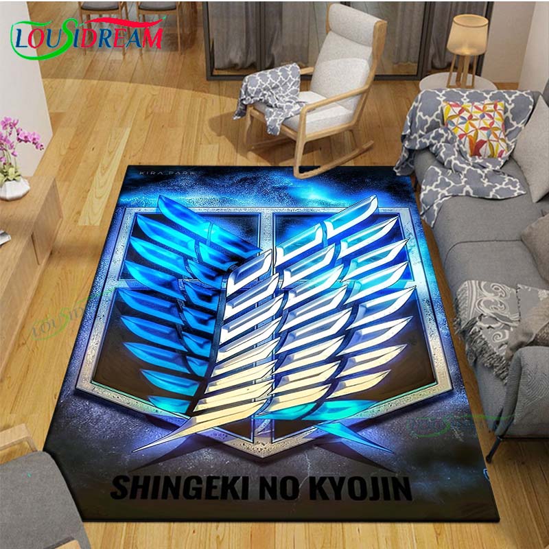 Fashion 3D Cartoon A-Attack T-Titan Printed Carpet Living Room Anti-Skid Area Rug Kids Bedroom Mats Yoga Mat Carpet Decor Gift