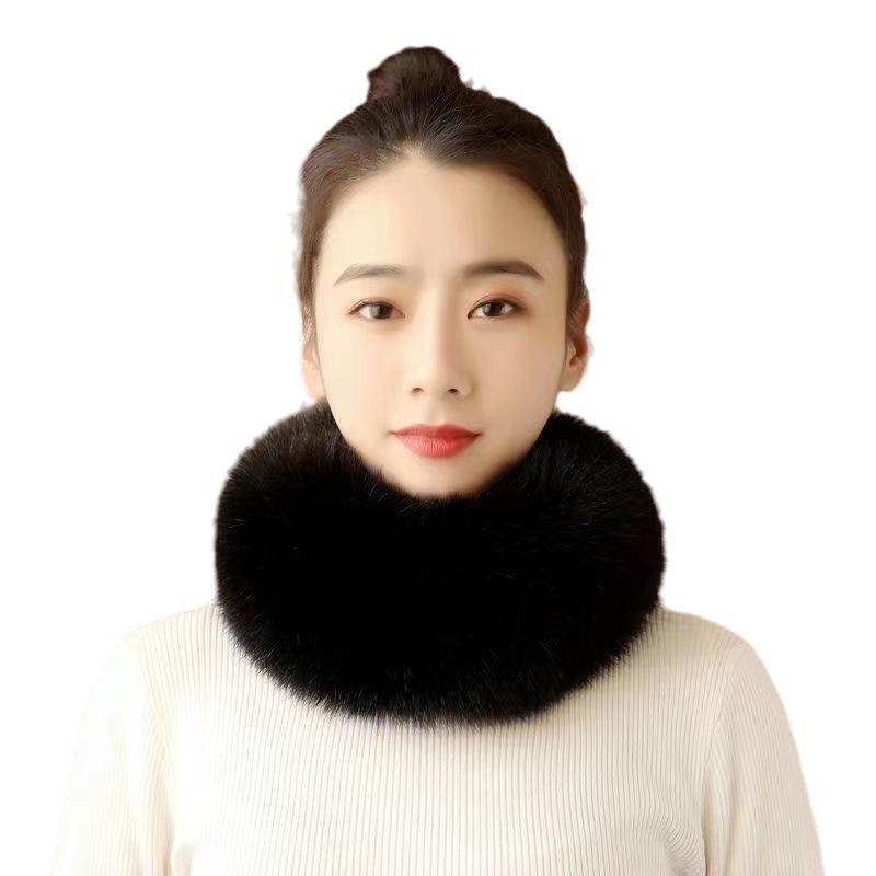 Celebrity Winter Fur Collar Scarf: Versatile Neck Warmer for Men & Women