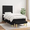 3137191 vidaXL Divan Bed and Mattress Black 80x200 Cm Fabric
