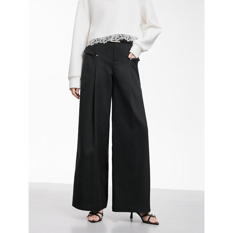 ELLE Women s High-Waist Casual Pants L