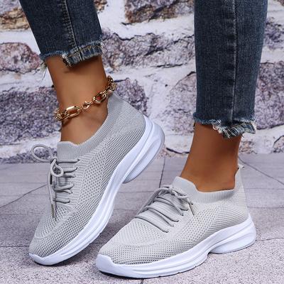 Large Size Sports Women's Shoes New Fashion Flat Comfortable Casual Shoes Front Lace-up Women's Shoes