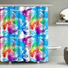 Bright Rainbow Splatter Shower Curtain Waterproof Fabric Print Decoration for Bathroom Accessories Set 72 X 84 Inches