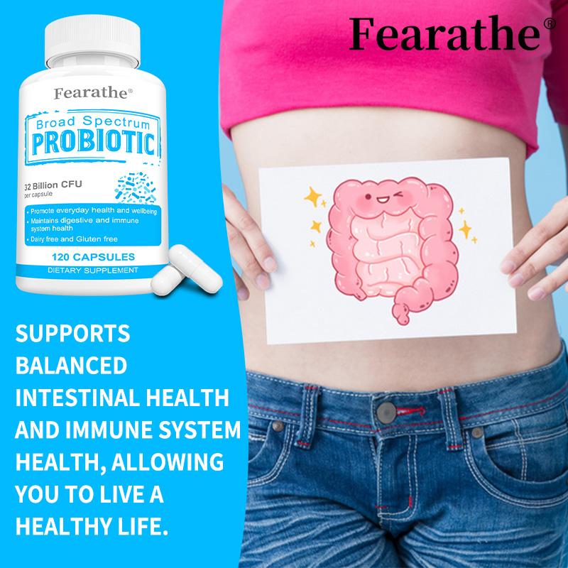 Broad Spectrum Probiotic 32 Billion CFU Digestive Immune Health 120 Capsules
