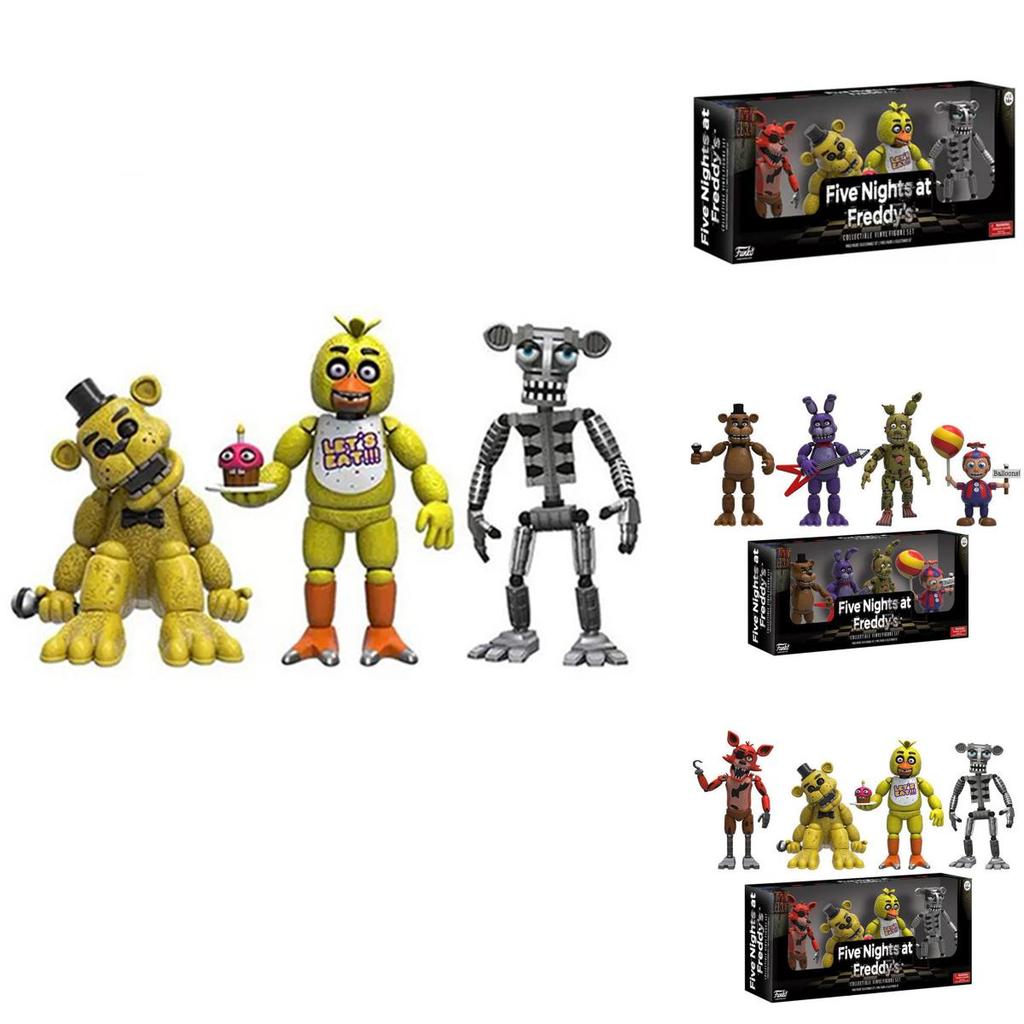 Set di 4 Action Figures di alta qualità di Five Nights At Freddy's con Dettagli Vivaci e PVC Resistente