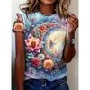Summer Beautiful Woman 3D Print T-shirts Women Streetwear Fashion Casual