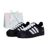 Originals Superstar 2 Amortyzacja Lekka Amortyzacja Lekkie Niskie Buty Skateboardowe Damskie Czarne Białe JH9977( team631- TORBA)