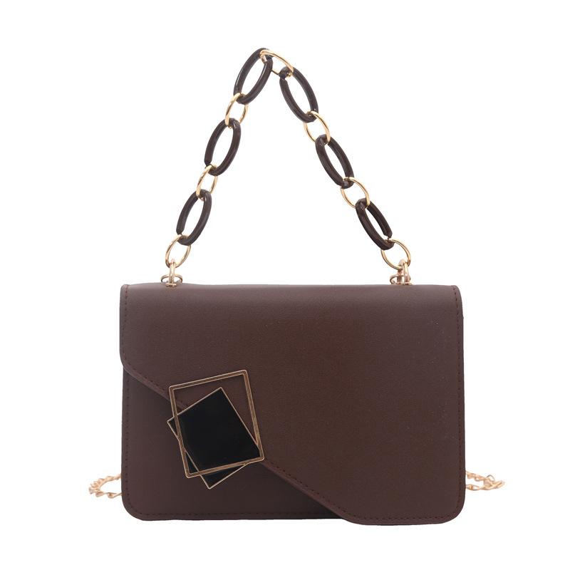 

Solid color women s shoulder small square bag trendy street temperament messenger bag trendy chain only beautiful women bag