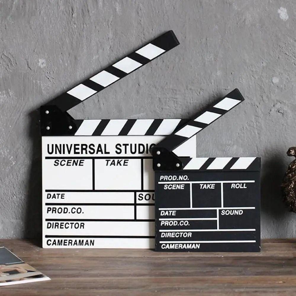 Wooden Regisseur Scene Clapperboard Regisseur Board Video Film Clapboard  Photography