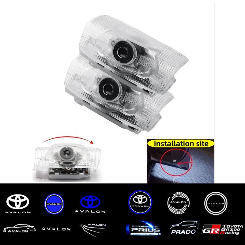 2 Pezzi Luci Proiettore di Benvenuto LED per Portiera Auto per Toyota Camry Avalon Corolla Hilux GT86 Luci Ombra Fantasma di Cortesia HD