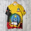 3D Printing The Republic-of Angola Map T Shirt Angola Coat Of Arms Flag Graphic Short Sleeves Vintage Ethnic Mens Clothing Tops