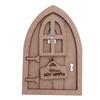 Dollhouse Fairy Door Kit Safe Sturdy Wood Vivid Colors High Simulation Dollhouse Christmas Door for 1:12 1:6 DIY