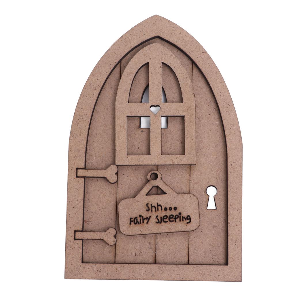 Dollhouse Fairy Door Kit Safe Sturdy Wood Vivid Colors High Simulation Dollhouse Christmas Door for 1:12 1:6 DIY