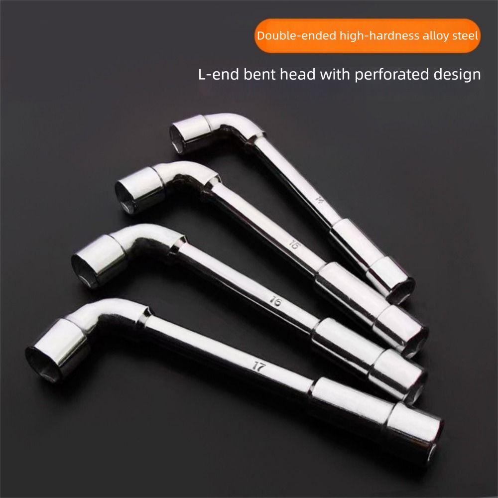 Chrome-vanadium Steel L-shaped Socket Wrench 6-19mm Hex Adapter Spanner Practical Hand Tool