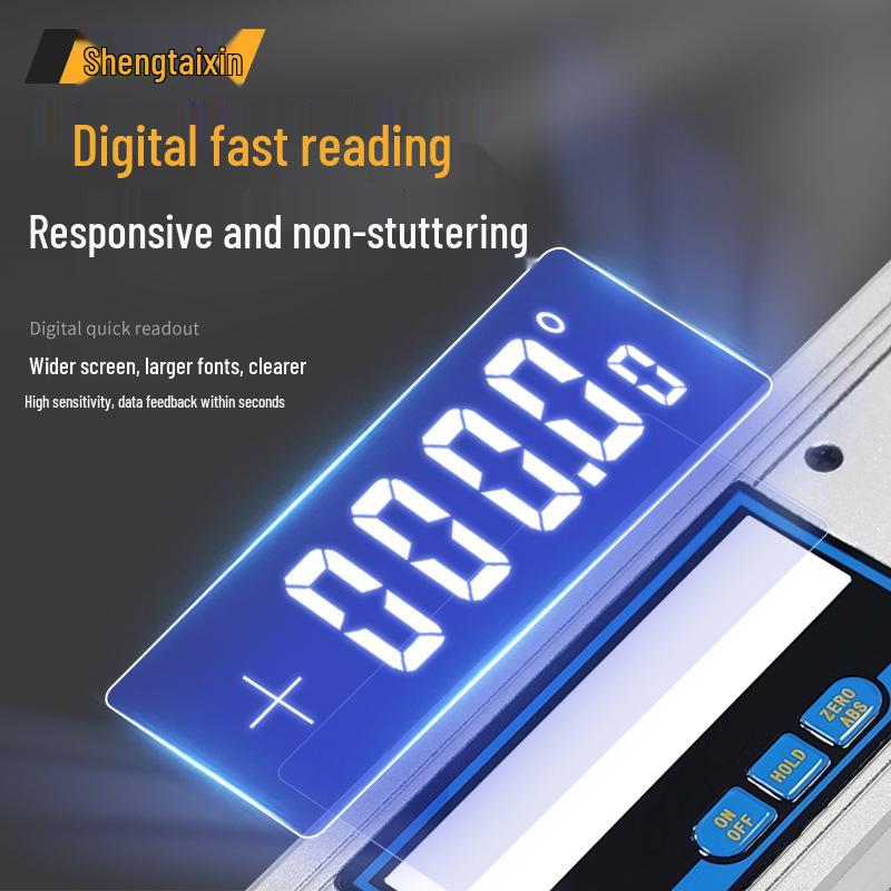 Shengtai Xin Digital Protractor: High-Precision Stainless Steel Angle Gauge