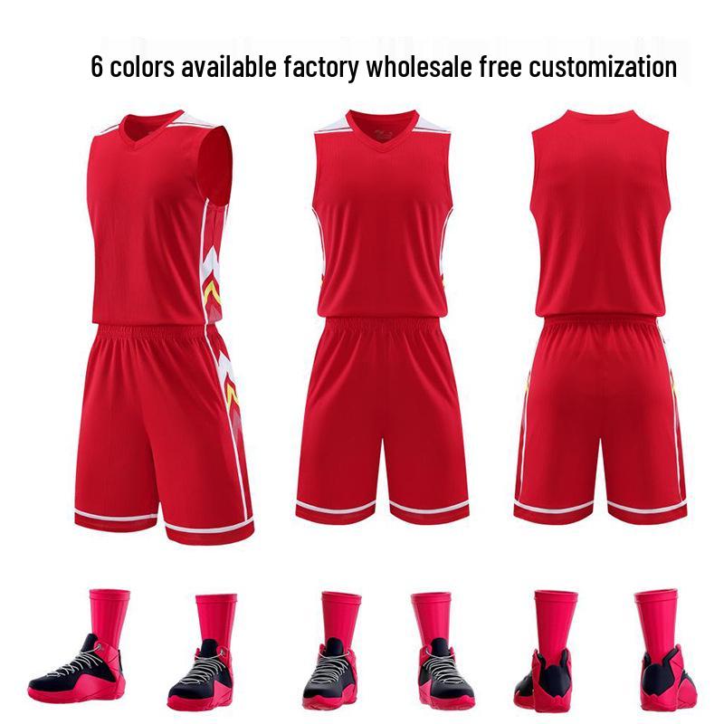 

Men s Summer Basketball Team Performance Jersey and Shorts Set 5XL світло-жовтого кольору