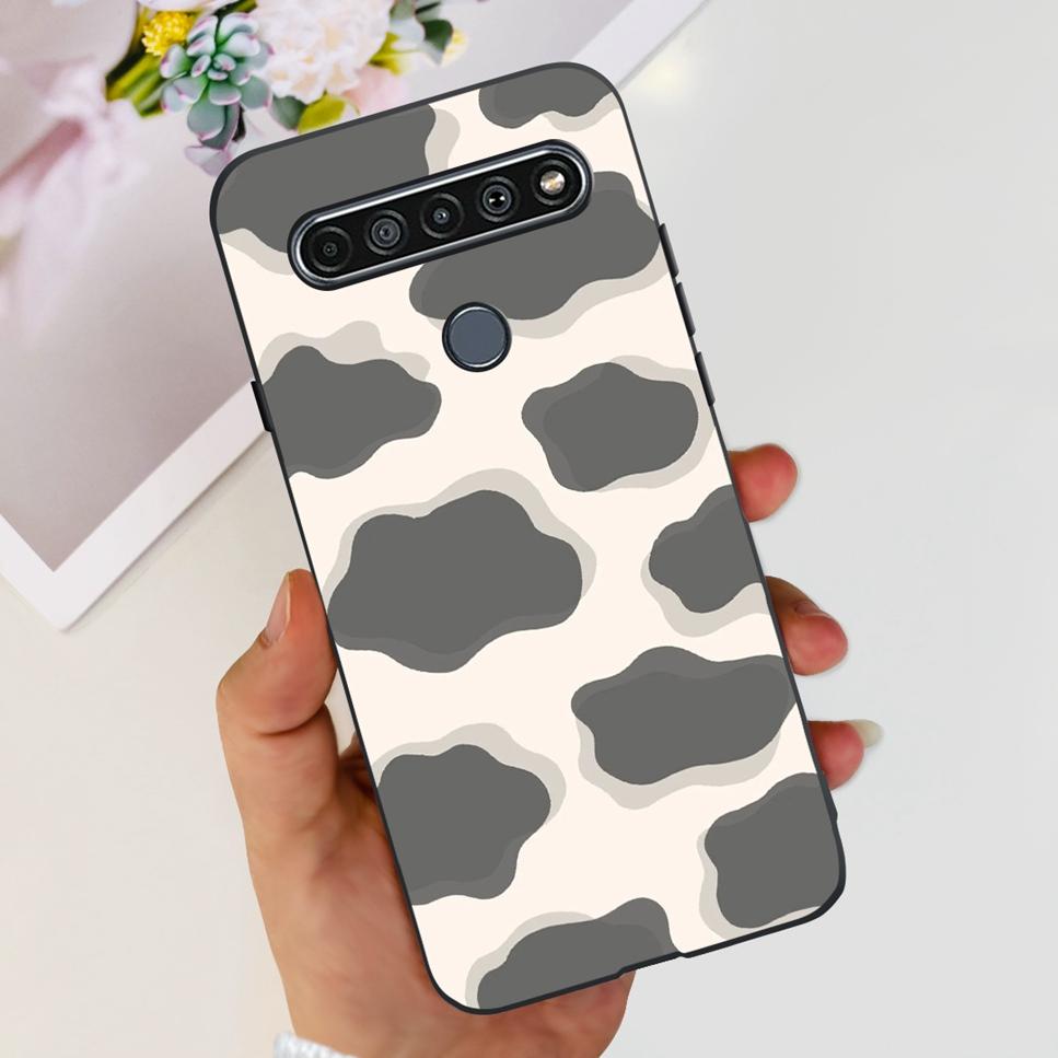 For LG K41S K 41S Case 2020 Black Silicone Cute Fashion Flower Shockproof Bumper For LGK41S LM-K410 Phone Back Cover 6.55" Funda