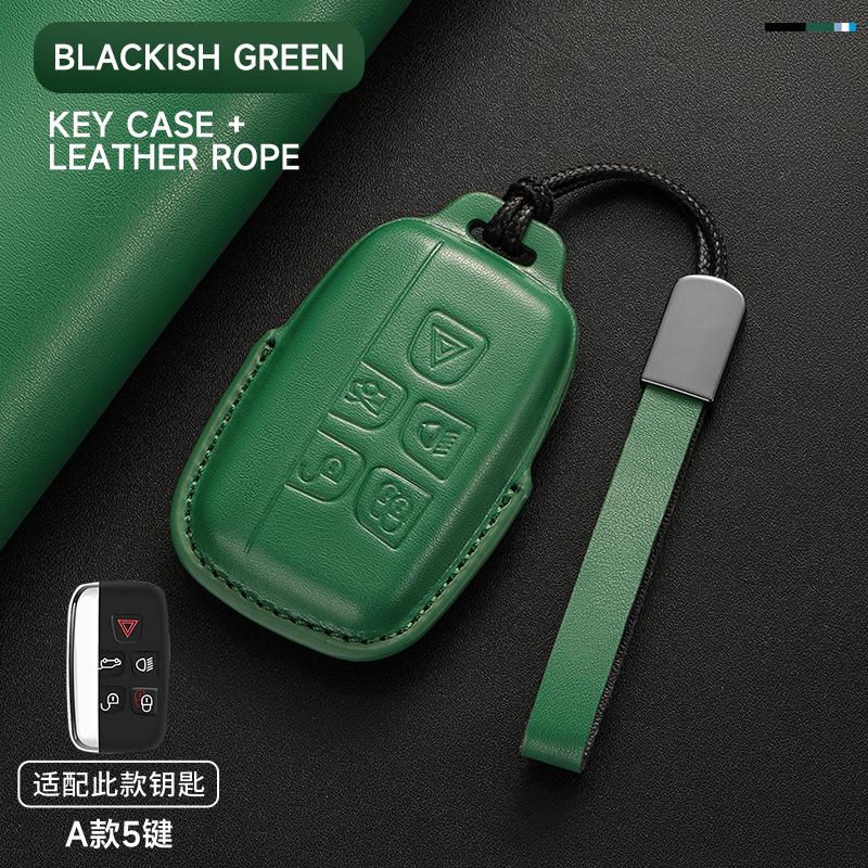 Leather Car Key Cover Case Protection Shell Keychain For Jaguar XE XJ XJL XF A9 C-X16 V12 Guitar F-type E-Pace