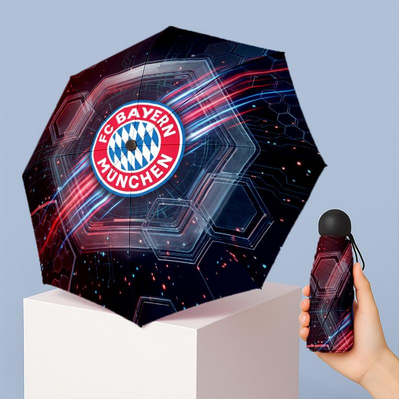 Ombrello Pieghevole Compatto Bayern Monaco con Stampa Mini 5 Pieghe 8 Stecche Antivento Impermeabile Leggero Portatile