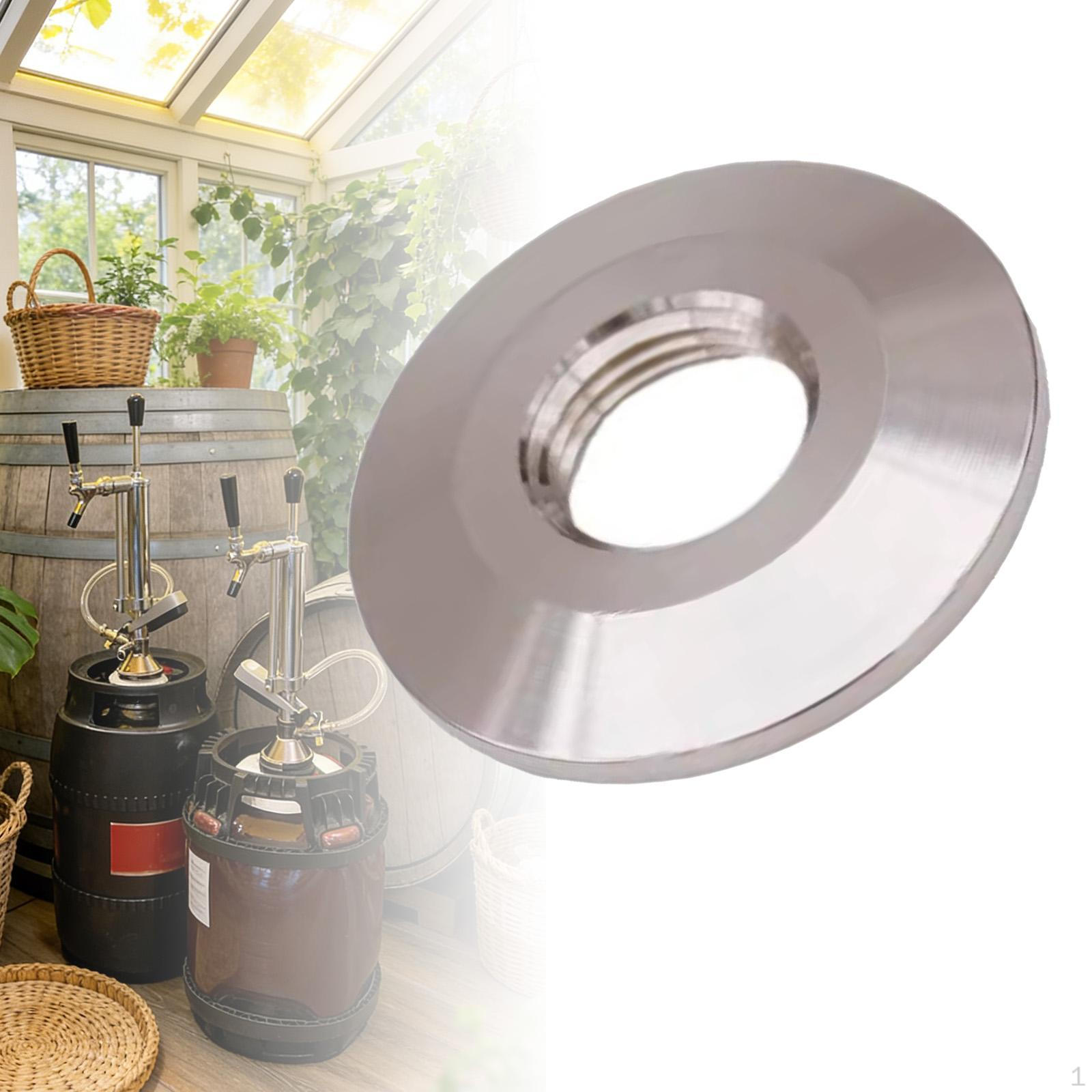 

1.5 End Cap Plate with 1/2 NPT Thread,50.5mm Sturdy Compact Brew Making Accessory,Stainless Steel