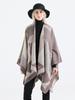 Imitation Cashmere Women Vintage Geometric Poncho Scarf Winter Warm Shawl Wrap Comfortable Female Knitted Soft Thick Blanket