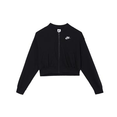 Sportswear Club Fleece Logo Embroidered Loose Casual Jacket Women Jackets Black FB7279-010