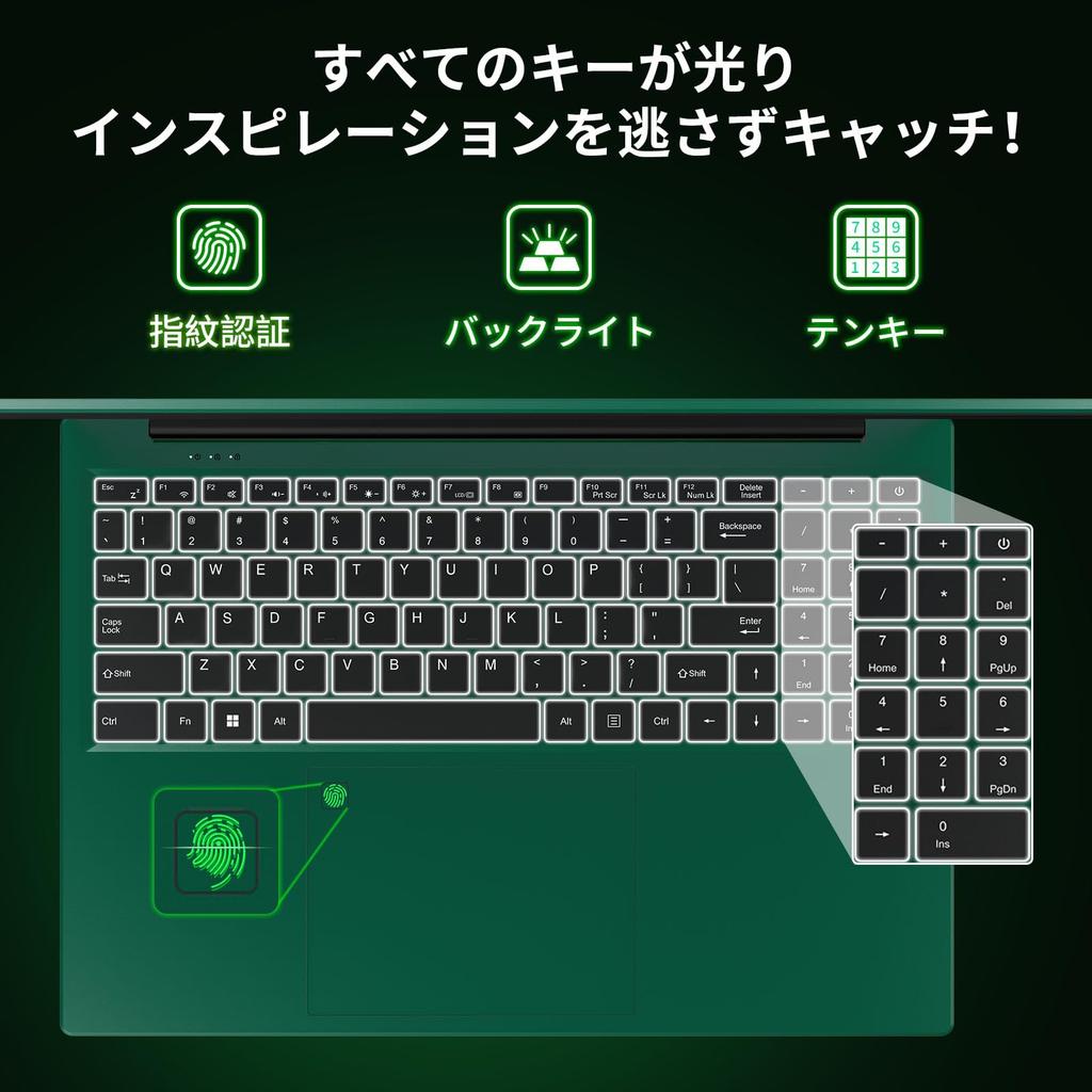 SERYUB Large Green Laptop Windows 11 Office No Setup Thin and Lightweight Laptop Celeron N5105 CPU 16GB DDR4 Memory 5 Bluetooth Backlit Suitable for