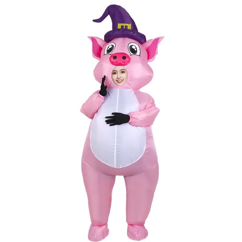Patrick Star Clown Riding Dinosaur Inflatable Costume - Halloween Edition
