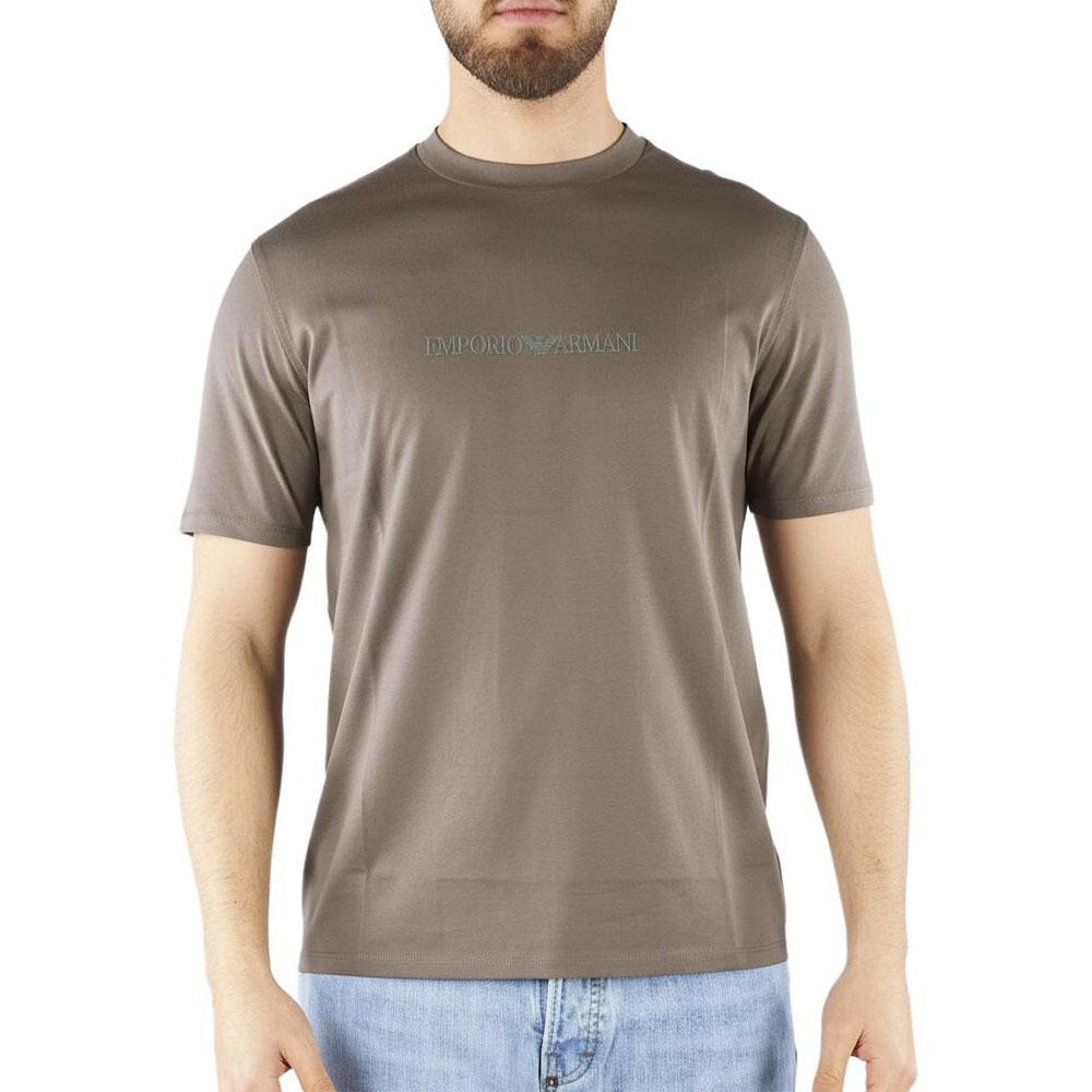 Emporio Armani SS26 Logo Detail Cotton Crew Neck Short Sleeve T-Shirt Men Tops EM004583-AF13669-M8361