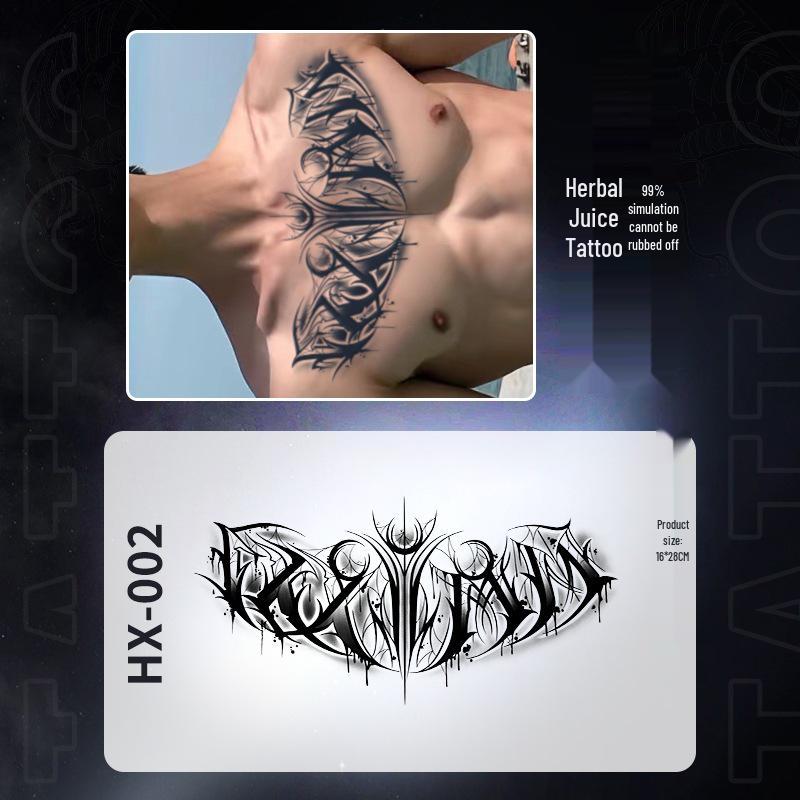 Waterproof Realistic Wing Tattoo Corsage for Men – Long-Lasting & Non-Reflective