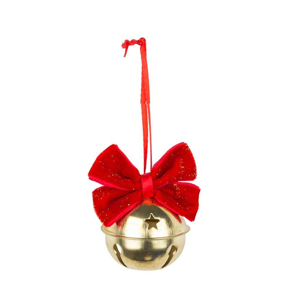 Velvet Bow Christmas Tree Bell Bell Pendant Hanging Design Bow Bell Pendant Door Hanging Wall Decor Christmas Tree Decor