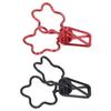 100pcs  Clips Black Red Cute Cartoon Flower Shape Metal Hollowed Long Tail Clips Office Paper 