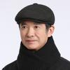 HT4980 Mens Berets Vintage Plaid Beret Hat Thick Warm Autumn Winter Hats for Men Dad Grandfather Flat Cap Male Earflap Beret Cap