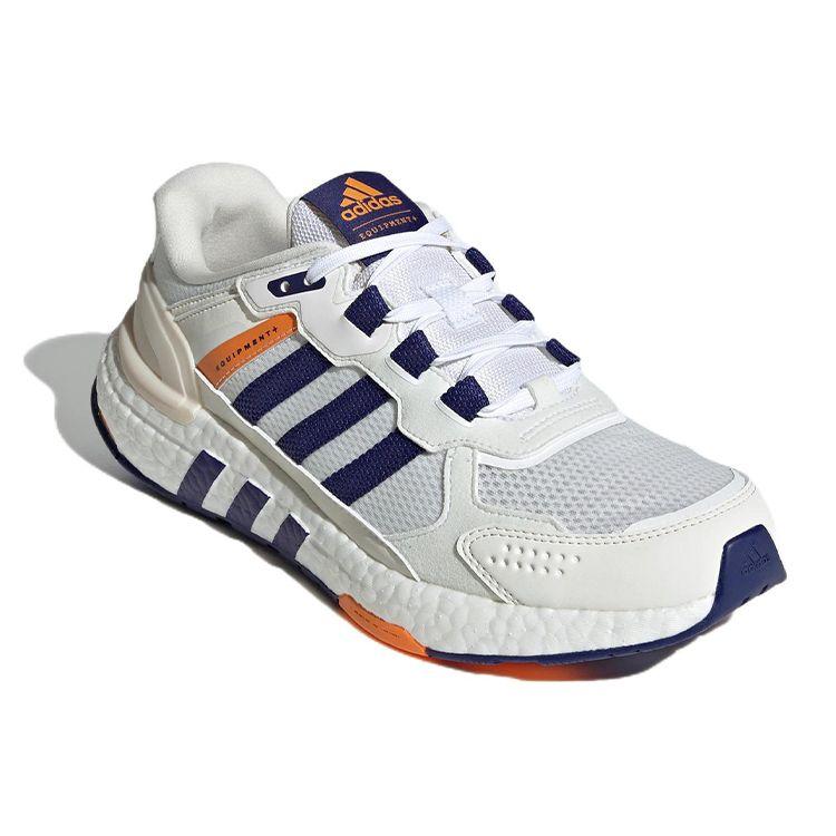 Adidas Equipment Comfortable Fabric Durable Low-Top Casual Running Shoes Unisex Sneakers White Blue HR2037
