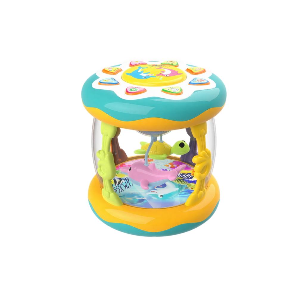 Hand Drum Toy with Light and Music for Children Interactive Educational Musical Instrument for Early Development Play