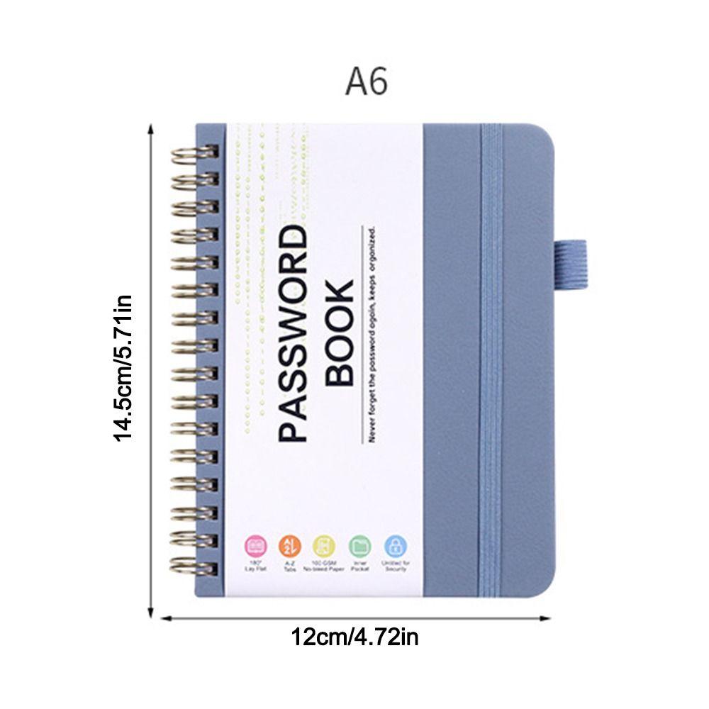 112 Pages Note Book with Letter Tags Password Recording Coil Book Fashion Codebook