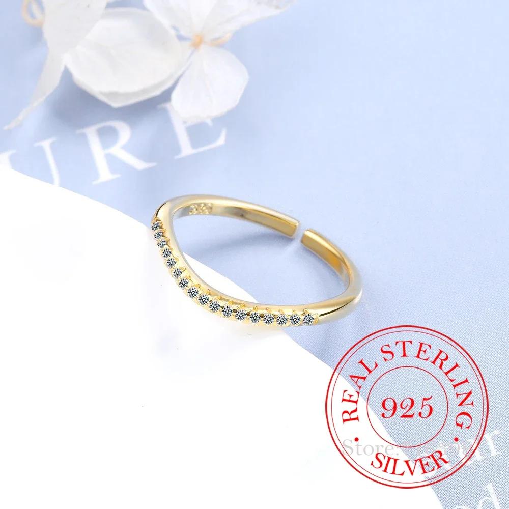 

Real 925 Sterling Silver Cubic Zircon Cz Ring Female Jewelry Twisted Micro paved Rings For Women Korean Style anillos золотий
