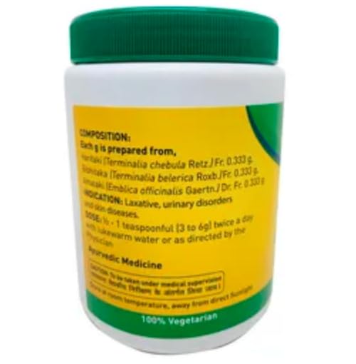 Zandu Triphala Churna 500Gm Pack Of 1 Natural Ayurvedic Digestive Powder For Constipation Relief