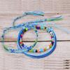 3Pcs Braid Strands Bracelet Cotton Wear-resistant Rope Tassel Adjustable Waterproof Friendship Cords Bangle with Shell Child
