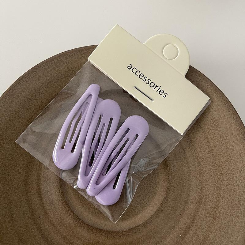 5 Pcs Hair Accessories Simple Personality Bangs Clip Edge Clip Hairpin BB Clip Cute Sweet Girl Heart Small Fresh Color Hairpin