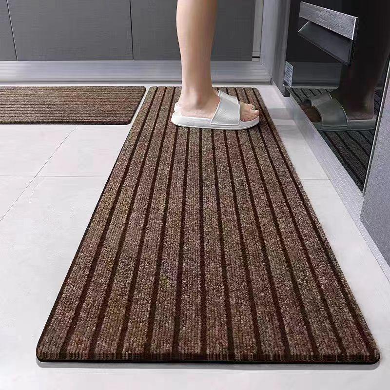 Large Anti-Slip Seven-Stripe TPE Doormat for Outdoor, Kitchen, Bathroom, or Commercial Use