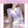French Vintage Style Sleeveless Blouse With Ruffled Edges And 3d Pattern For Elegant Women