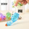 Classroom Fidget Tool Transparent Glitter Duck Squeeze Toy, Mini Anxiety Relief Sensory Toy Slow Rising Animal Shape